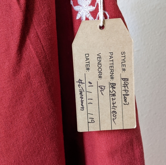 Blu Pepper Wide Leg Cinnamon Pants with Floral Embroidery - Picture 7 of 7